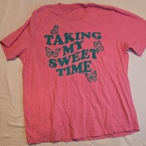 Source Unknown Pink Short Sleeve Tee Casual Cotton